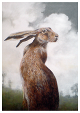Hare cards from acrylic paintings by Clive Barrett  Three different Cards - 8.50