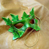 Small Ivy Leaf Mask    acrylic dyed leather     60    